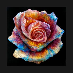 Rainbow Rose Flower T-Shirt