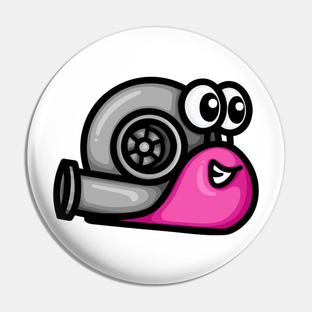 Turbo Snail Version 1 - Pink Pin by hoddynoddy