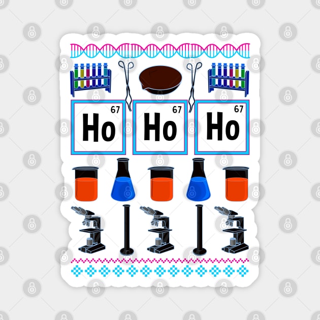 Science Gifts. Ugly Science Christmas Sweater. Ugly Chemistry Christmas. Magnet by KsuAnn