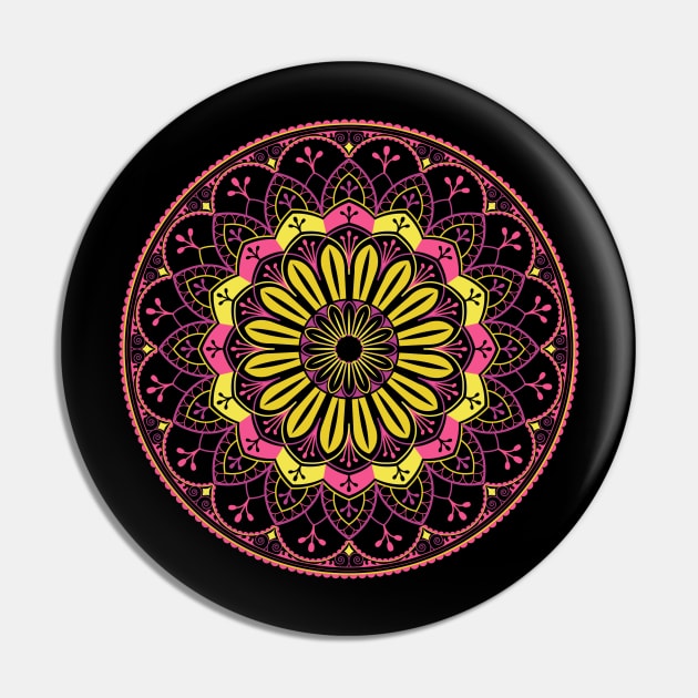 mandala Pin by HokiShop