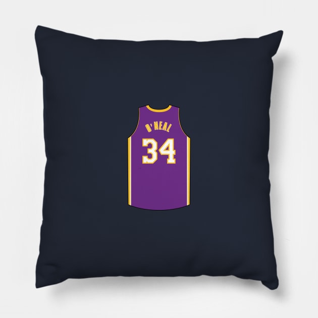 Shaquille O Neal Los Angeles Jersey Qiangy Pillow by qiangdade