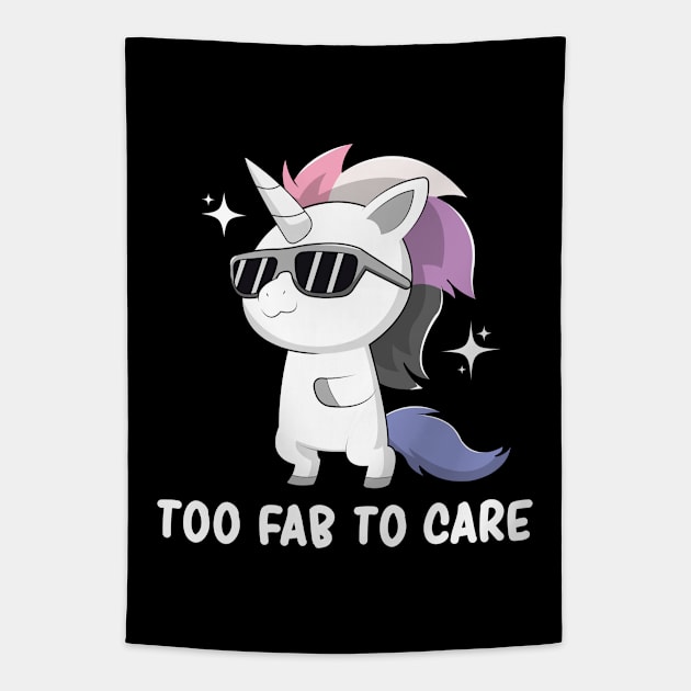 Genderfluid Pride Flag Month Cute Unicorn Subtle Lgbtq Tapestry by Graphic Monster