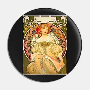 Reverie Poster for W F Champenois by Alphonse Mucha 1897 Pin