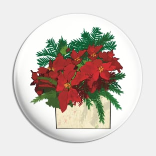 Poinsettias in Box Pin