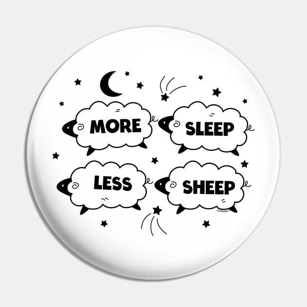 More Sleep Less Sheep Pin by Chonkypurr