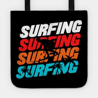 Colorful lettering SURFING Tote