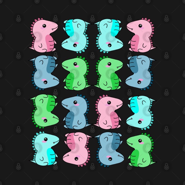 Pastel Baby Dinosaur Pattern for Dino Fans by Lobinha