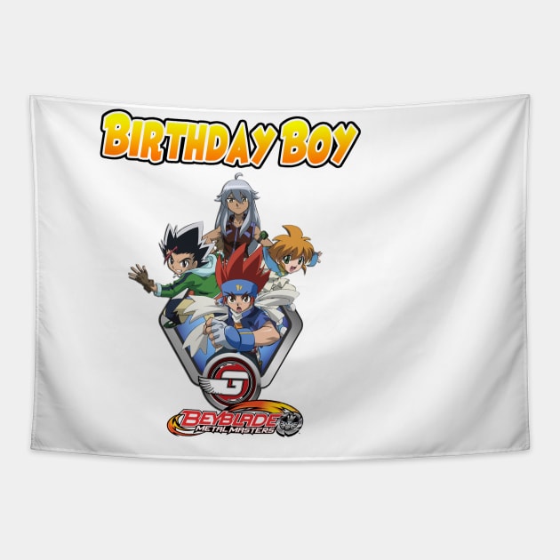 Beyblade of Birthday Boy Tapestry by FirmanPrintables