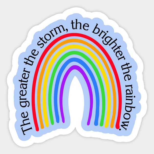 Rainbow Art with Positive Message - Rainbow - Sticker