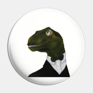 Dapper Velociraptor Pin