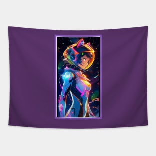 Anime Cute Cat Girl | Sci-Fi Manga Girl Anime Art Tapestry