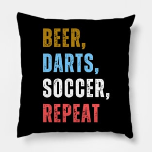 Beer Darts Soccer Repeat Pillow