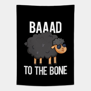 Baaaad To The Bone Cute Sheep Pun Tapestry