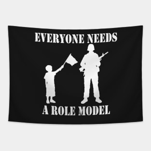 Everyone Needs A Role Model (white) Tapestry