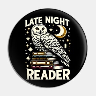 Late Night Reader - Snowy Owl - Fantasy Pin