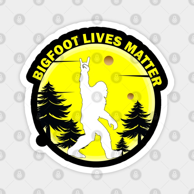 Bigfoot lives matter Magnet by JameMalbie