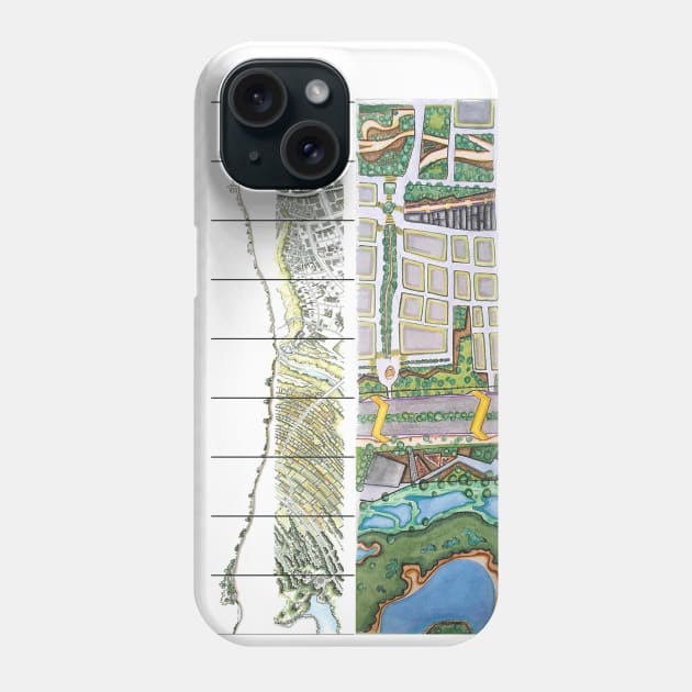 wetland landscape park design Phone Case by jorge_lebeau