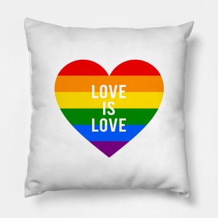 Love is love rainbow heart Pillow