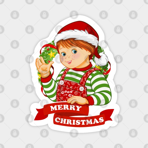 Child's Play - Merry Christmas - Chucky Magnet by Ryans_ArtPlace