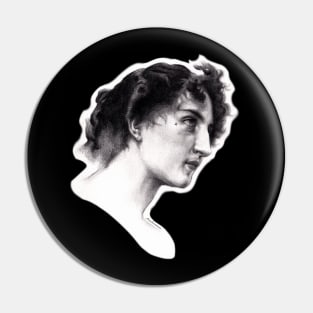 Female Portrait Drawing Pin