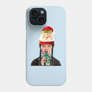 Wednesday Addams, 'coping' with Christmas hat Phone Case