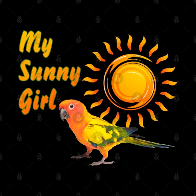 Sun Conure Parrot Sunny Sunshine Girl by Einstein Parrot