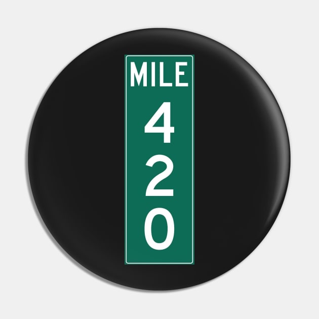 Mile 420 Pin by  The best hard hat stickers 