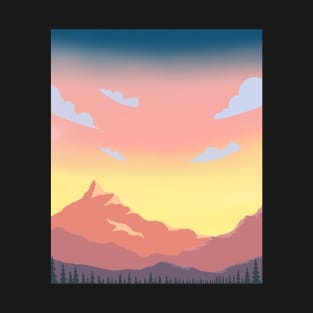 mountain landscape with forest T-Shirt