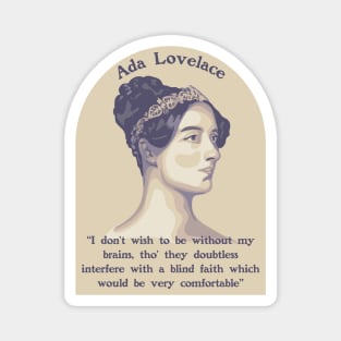 Ada Lovelace Portrait and Quote Magnet