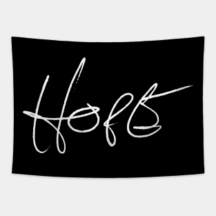 Hope - Jared Padalecki Handwriting - white font Tapestry