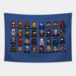 8-Bit GI Joe Cartoon Sprites Tapestry