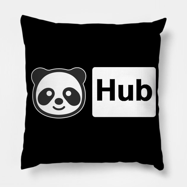 Panda Hub Pillow by GodsBurden