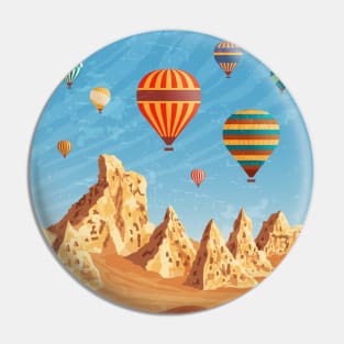 Turkey, Cappadocia - Retro travel minimalistic poster Pin