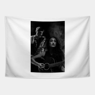 Guitar and Saxophone Tapestry