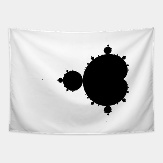 Black Mandelbrot Tapestry by rupertrussell