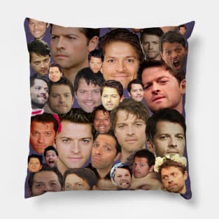 The many faces of Misha Collins Pillow