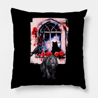 Werewolf with a view Pillow