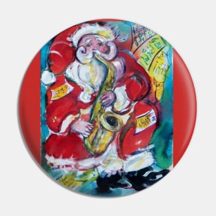 SANTA AND SAX, MUSICAL CHRISTMAS PARTY Pin