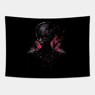 Dark Cyborg Woman Tapestry