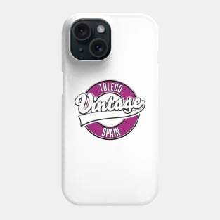 Toledo spain retro style logo Phone Case