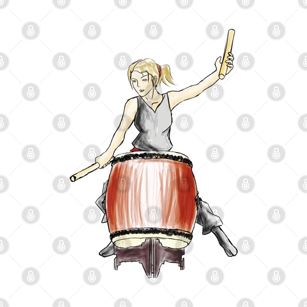 Taiko drummer by LittleUki