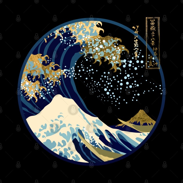 Golden Great Wave off Kanagawa by GreekTavern