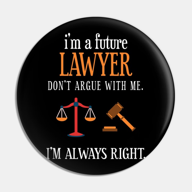 Funny Lawyer Future Law School Student Attorney Esq Pin by Olegpavlovmmo