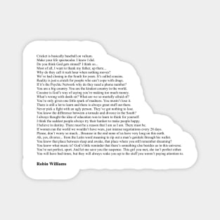 Robin Williams Quotes Magnet