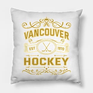 Vintage Vancouver Hockey Pillow