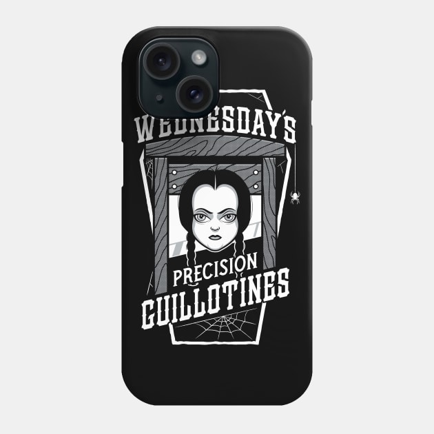 Wednesday's Guillotines - Creepy Cute Goth - Spooky Vintage Coffin Phone Case by Nemons