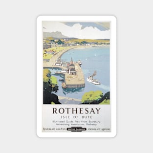 Rothesay, Isle of Bute, Scotland - Vintage Railway Travel Poster - 1948-1960 Magnet