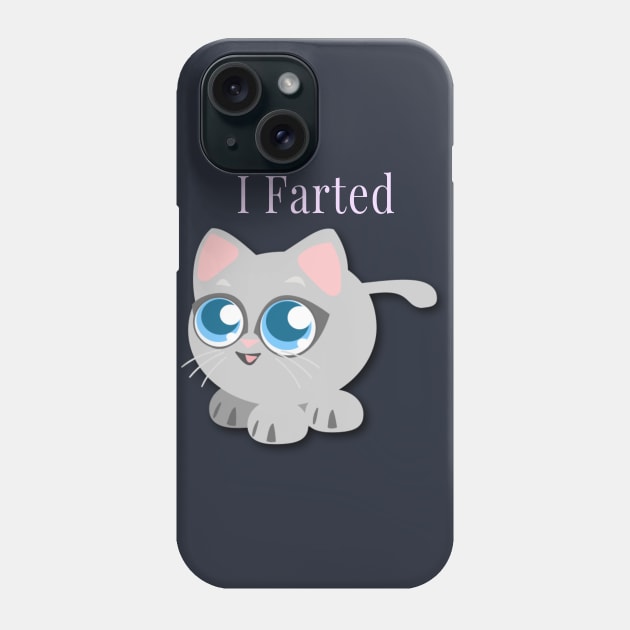 Kids I Farted Cute Funny Cat Kitty Great Gift For Kids Phone Case by klimentina