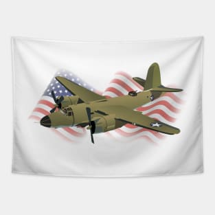 B-26 Marauder Patriotic WW2 Medium Bomber Tapestry