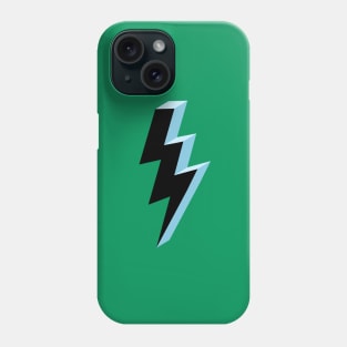 Electric Blue and Black Lightning Phone Case